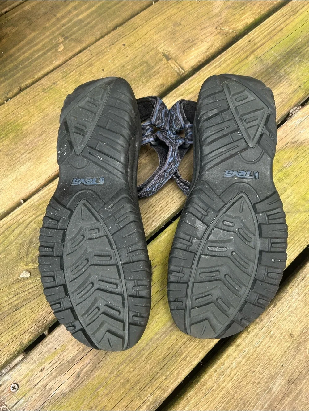 Men’s Teva Hurricane Sandals Wavy Trail Navy Strap Outdoor Hiking Waterproof